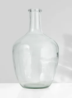 10in Tall Glass Bottle Vase