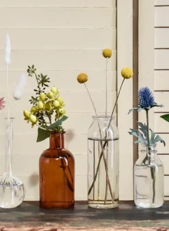 6.25in Tall Glass Bottle Vase, Set of 6