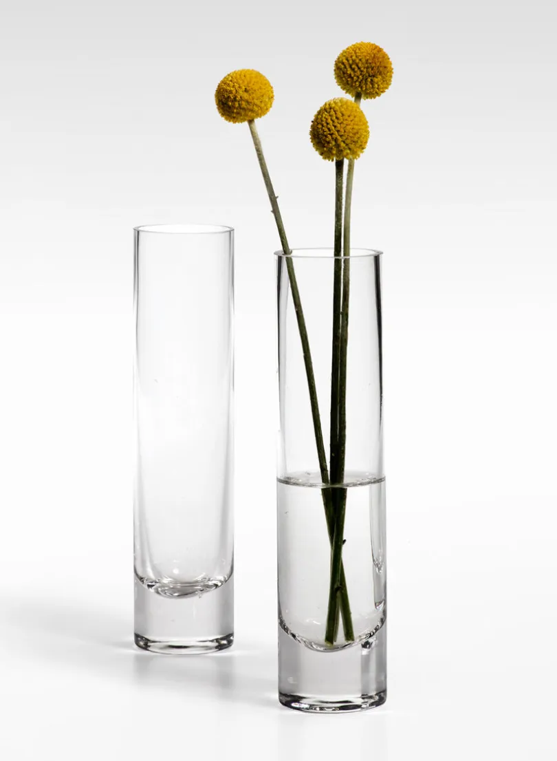 7.5in Tall Glass Bud Vase, Set of 4