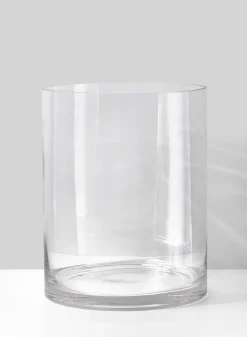 10in Tall Glass Cylinder Vase