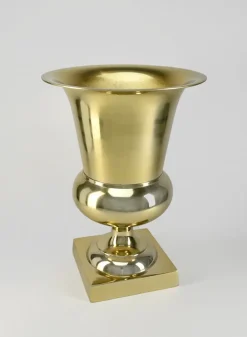 21in Tall Gold Aluminum Urn