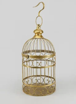 18in Tall Gold Birdcage