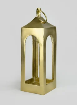 18.5in Tall Gold Chateau Metal Lantern
