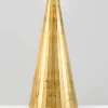 25.5in Tall Gold Faceted Glass Christmas Tree