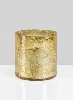 5in Tall Gold Glass Vase