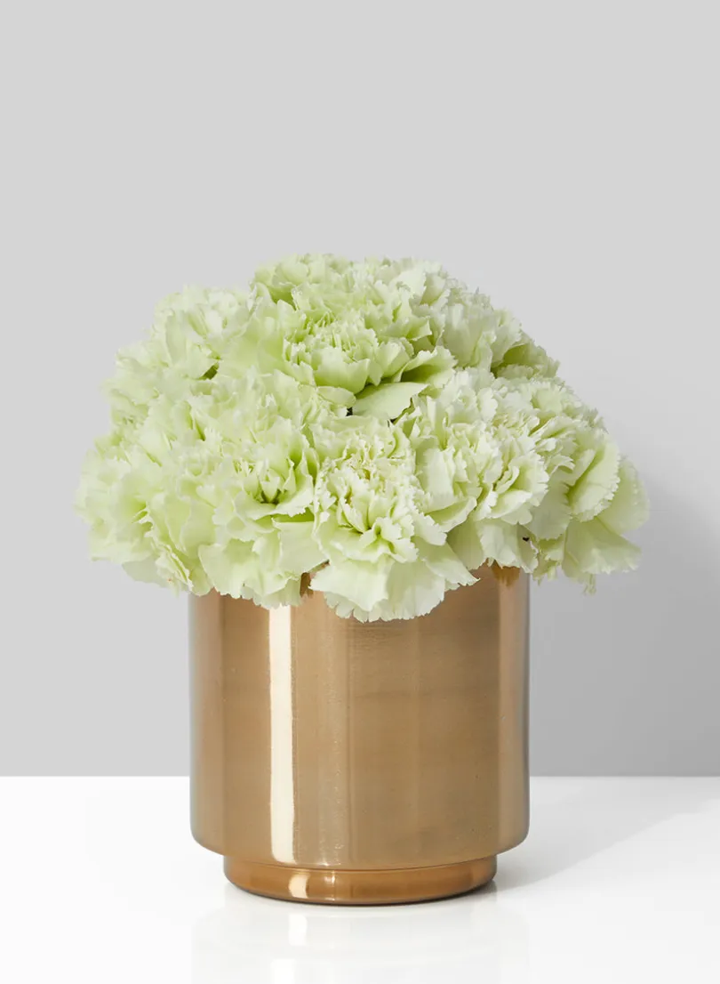 4in Tall Gold Iron Vase