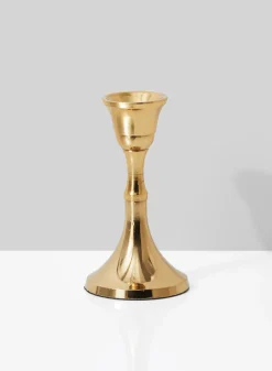 4.5in Tall Gold Metal Candlestick
