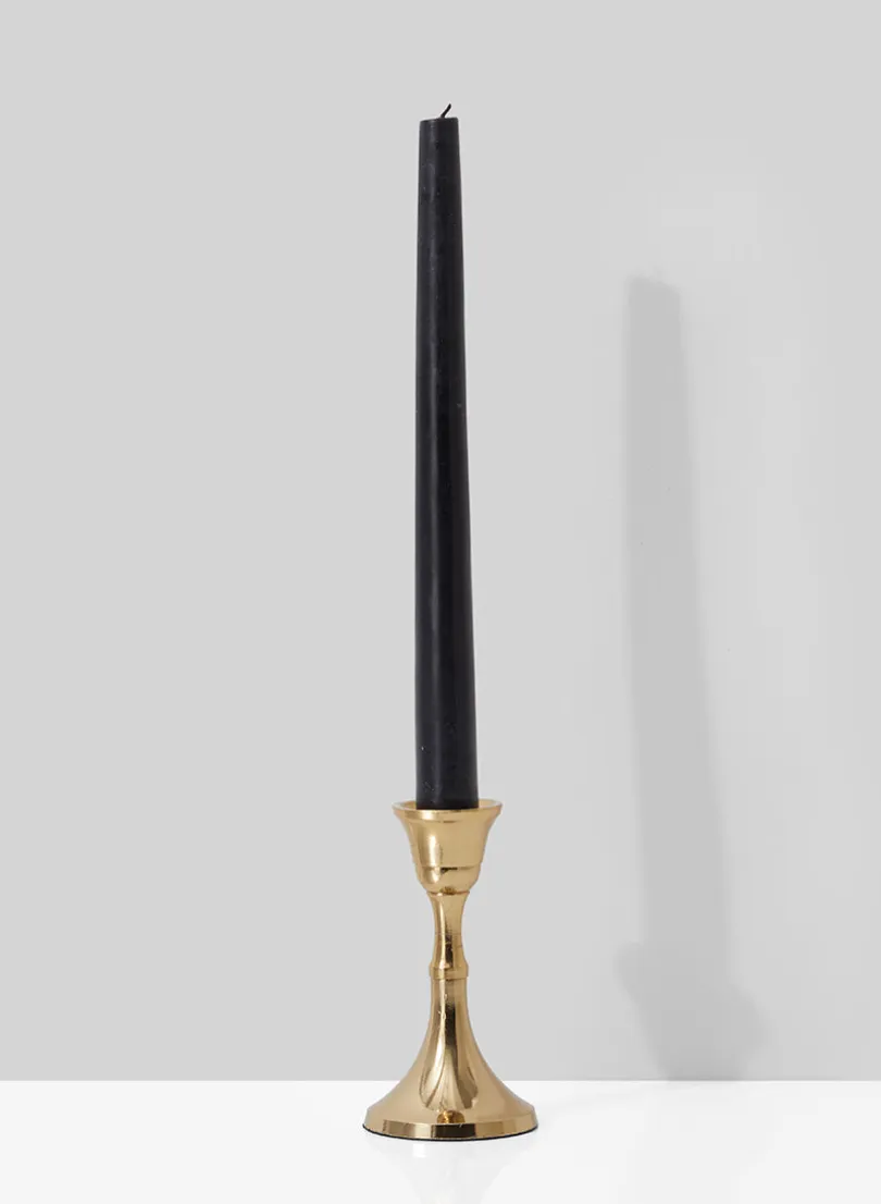 4.5in Tall Gold Metal Candlestick