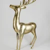 36.5in Tall Gold Metal Reindeer