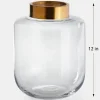 12in Tall Gold Mouth Jar Vase