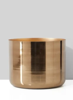 9in Tall Gold Planter Iron Vase