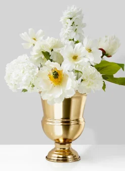 7.5in Tall Gold Urn Iron Vase