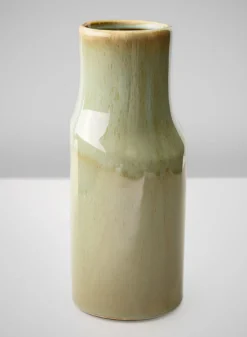 8in Tall Green Glaze Annika Ceramic Cylinder