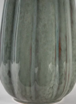 11in Tall Grey Glazed Leif Ceramic Vase