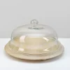 6in Tall Gypsie Glass Cloche with Wood Base