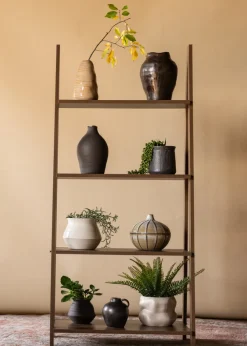 5in Tall Hagi Black Terrazo Ceramic Planter
