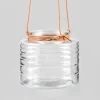 5in Tall Hanging Rippled Glass Vase
