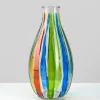 10in Tall Harlequin Glass Vase