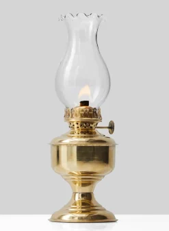 9.5in Tall Heritage Brass Table Oil Lamp