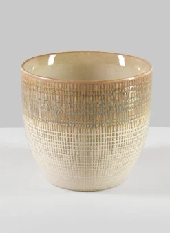 5in Tall Hinata Running Glazed Cachepot