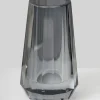 4in Tall Krustallos Luxe Smoke Grey Crystal Glass Vase, Mini