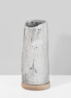 8in Tall Lava Cement Vase