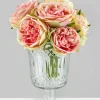 5in Tall Limoge Etched Mini Glass Goblet, Set of 4