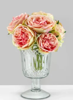 5in Tall Limoge Etched Mini Glass Goblet, Set of 4