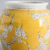 6in Tall Ming Safron Bell Ceramic Vase