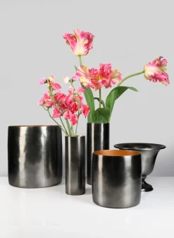 6.25in Tall Nairobi Small Black Nickel Vase