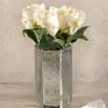 6in Tall Nomad Antique Silver Glass Vase