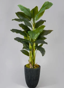 19in Tall Nordic BLK Real Look PVC Lightweight Planter