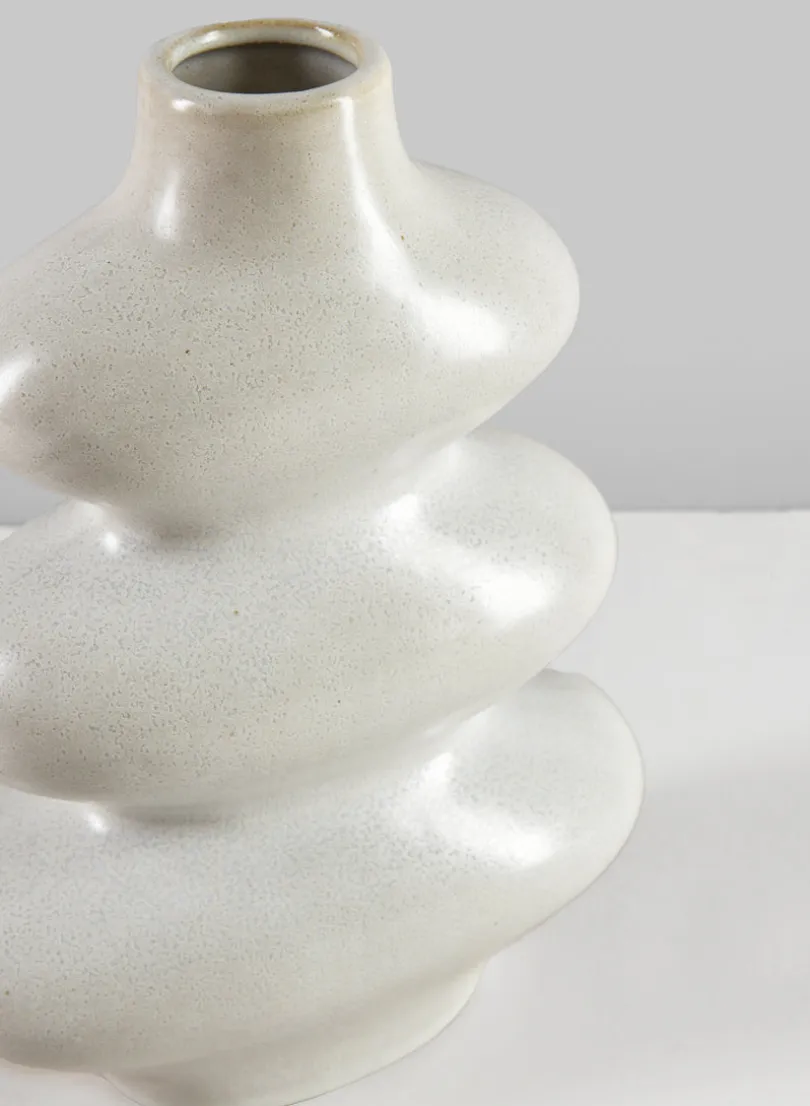 9in Tall Nuage Deco Ceramic Vase