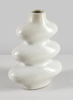 9in Tall Nuage Deco Ceramic Vase