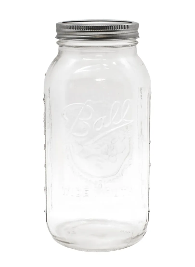 9.5in Tall of 1/2 Glass Gallon Mason Canning Jar With Lid