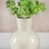 8in Tall Opla White Deco Ceramic Vase