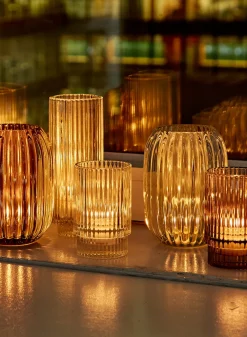 5in Tall Optical Clear Glass Votive Holder