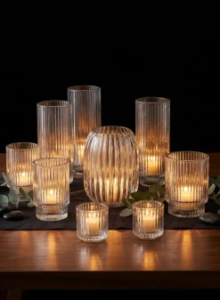 5in Tall Optical Clear Glass Votive Holder