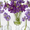 6in Tall Optical Glass Mini Urn Vase, Set of 4