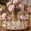 8in Tall Optical Glass Urn Vase