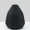 8in Tall Oslo Black Conical Vase, Large