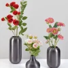6in Tall Oviedo Stainless Steel Platinum Bullet Vase
