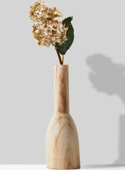 14.5in Tall Paulownia Wood Bottle Vase, Set of 2