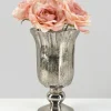 8.5in Tall Provence Platinum Glass Urn