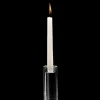 5in Tall Round Crystal Block Taper Candle Holder