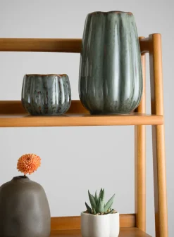 3.25in Tall Sand White Freya Ceramic Cachepot, Set of 4