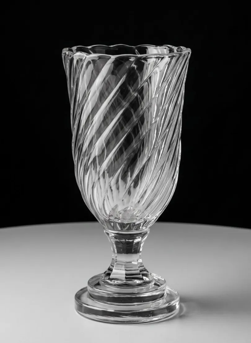 9.75in Tall Shirley Swirl Urn Glass Vase