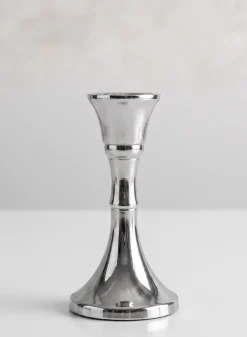 4.5in Tall Silver Metal Candlestick, Case of 6