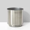 4in Tall Silver Steel Vase