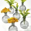 4in Tall Smoke Ball Glass Bud Vases, Set of 6